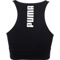 Puma Women's Black Active Essentials Training Logo Crop Top