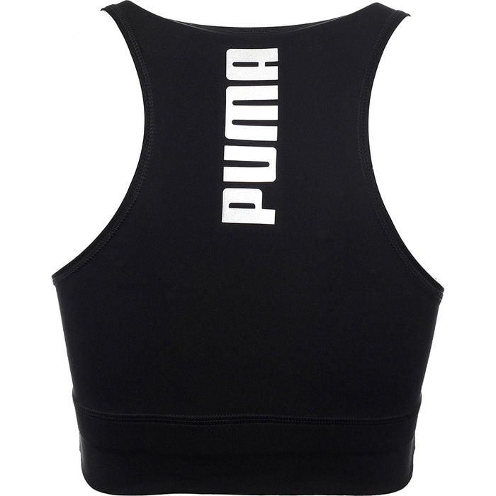 Puma Women's Black Active Essentials Training Logo Crop Top