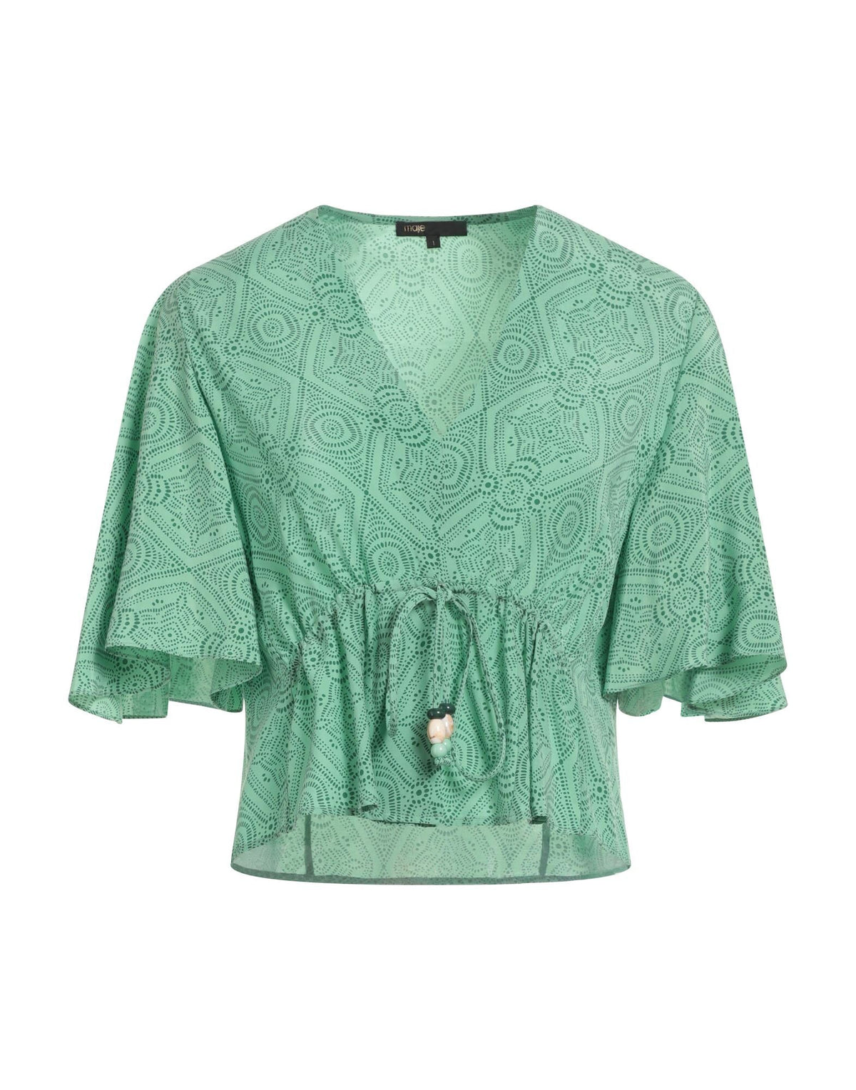 Maje Women's Plain Weave V-Neck Top