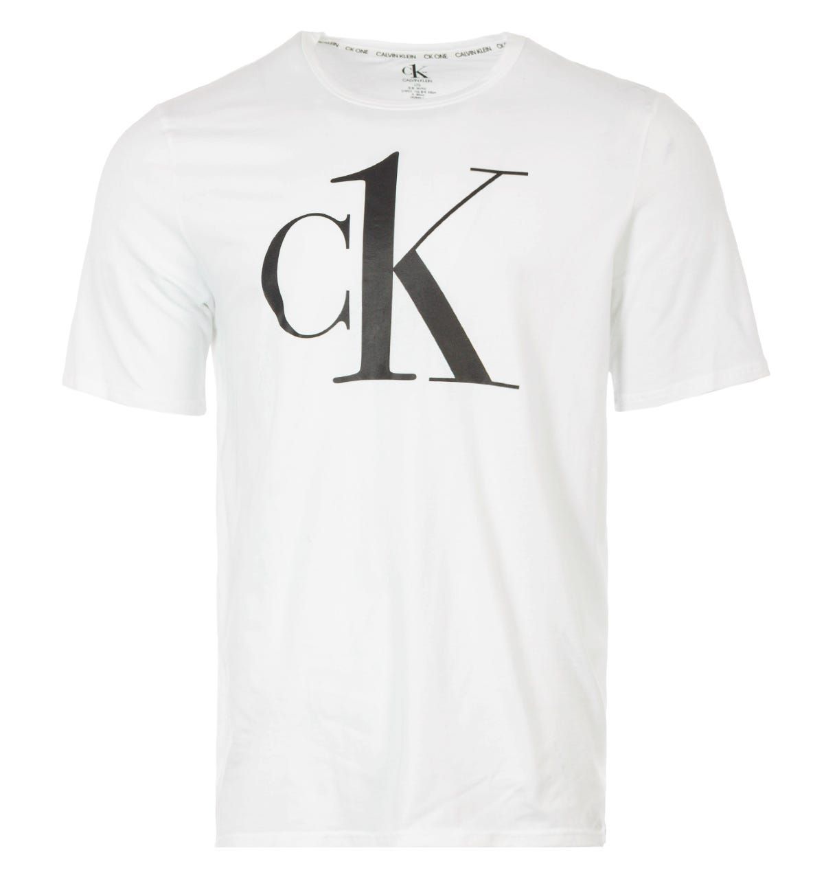 Mens Calvin Klein Ck One Large Logo Crew Neck Lounge T