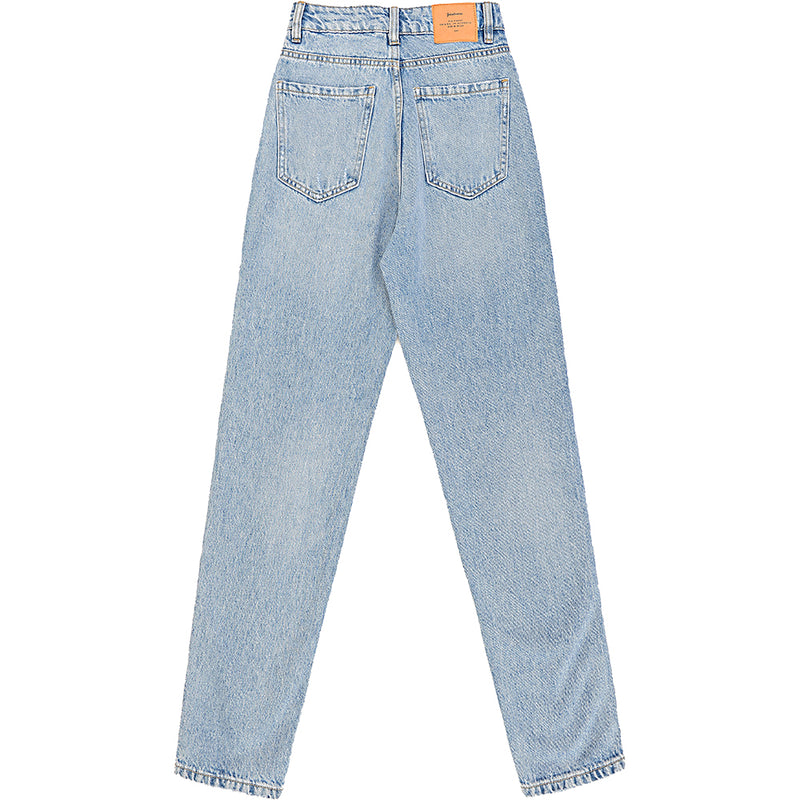 Stradivarius Cotton Mom Fit Vintage Jean In Light Wash