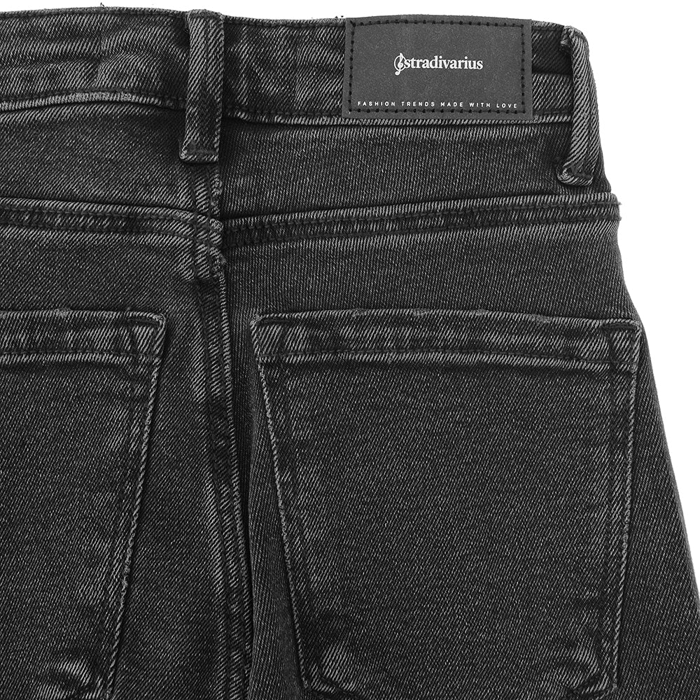 Stradivarius Women's Black Tall Slim Mom Jeans With Stretch