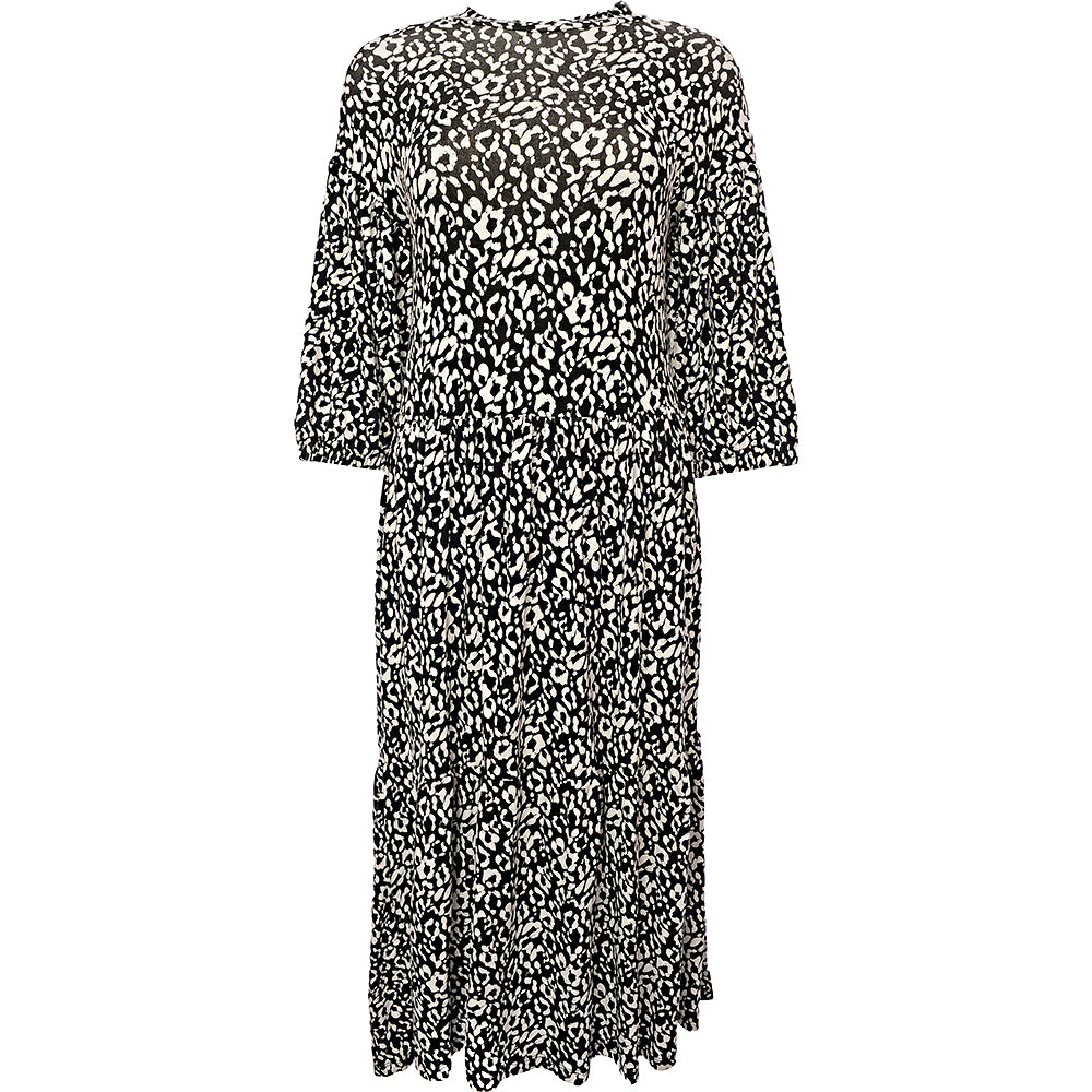 Wednesday's Girl Womens Animal Print Midi Dress