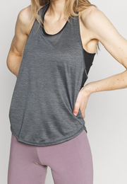 Under Armour Training Tech Vent tank in black and grey