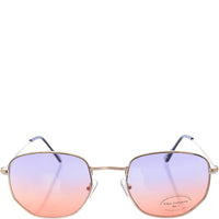 South Beach Women's Ombre Lens 90S Hexagonal Aviator Sunglasses