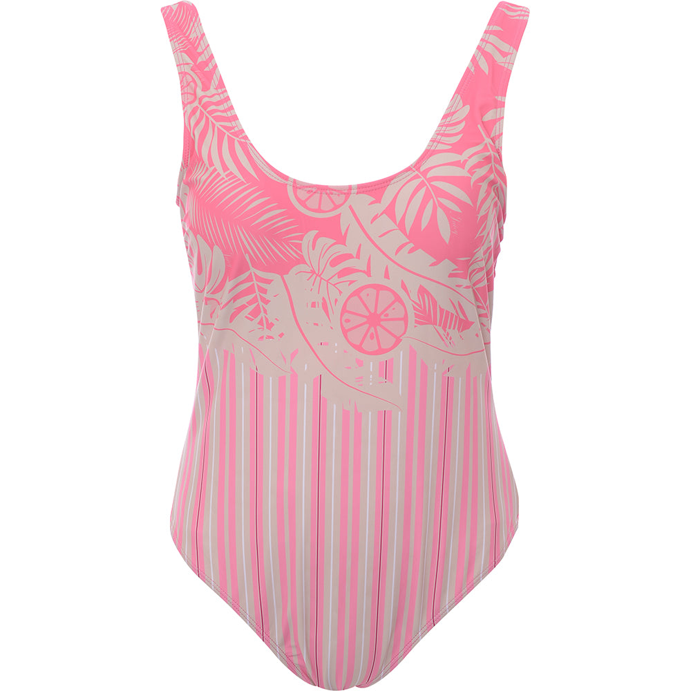 Juicy Couture Womens Call Me Sunshine Peek A Boo Swimming Costume in Pink