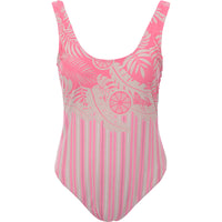 Juicy Couture Womens Call Me Sunshine Peek A Boo Swimming Costume in Pink