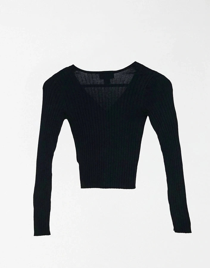 Womens Monki Silja Knitted Cardigan In Black