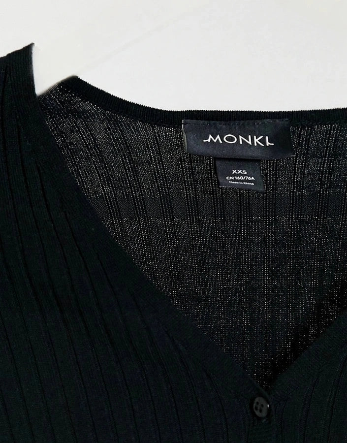 Womens Monki Silja Knitted Cardigan In Black