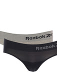 Reebok Womens Grey and Black 2 Pack Seamless Brief