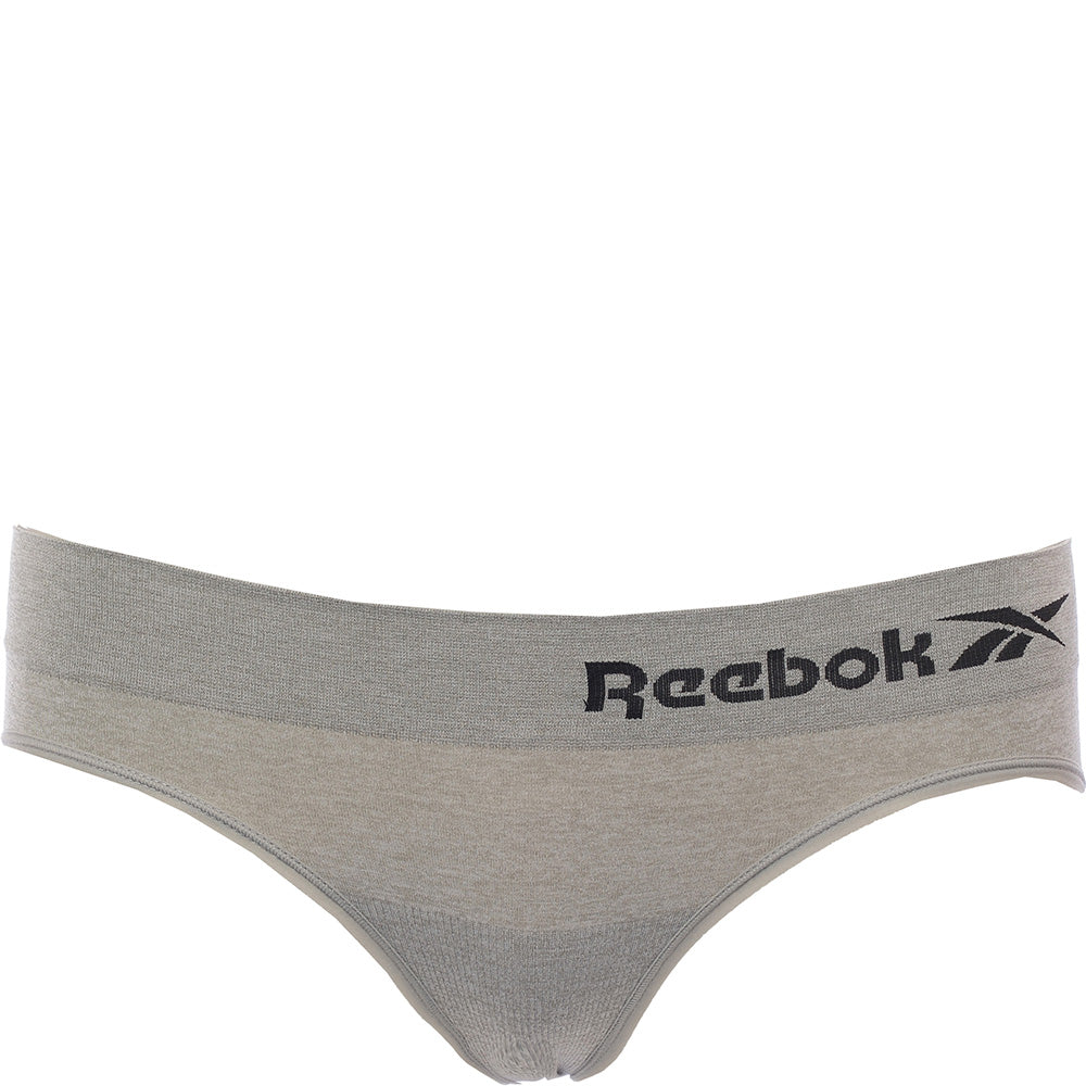 Reebok Womens Grey and Black 2 Pack Seamless Brief