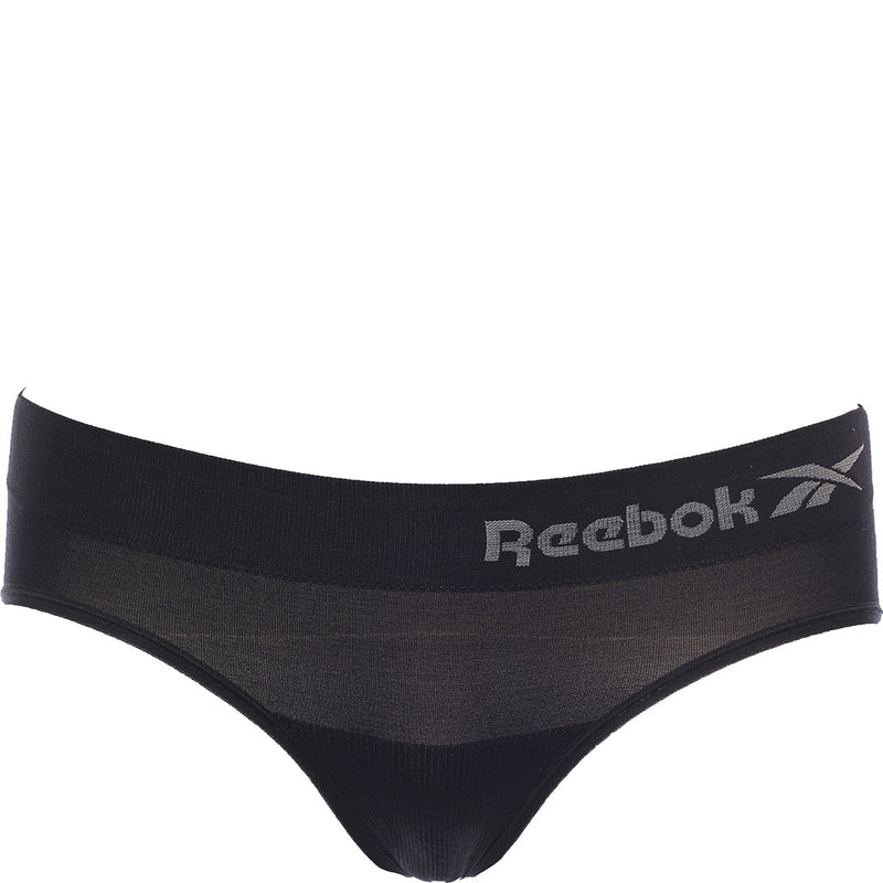 Reebok Womens Grey and Black 2 Pack Seamless Brief