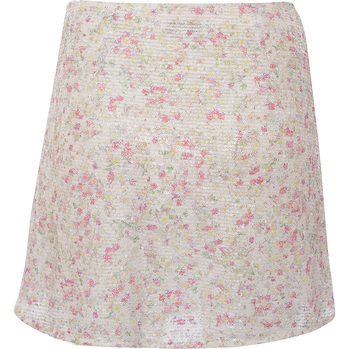 Emory Park Women's Vintage Sequin Floral 90S Mini Skirt