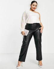 In The Style Plus Womens Sequin One Shoulder Body In Iridescent Pink