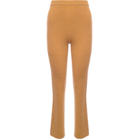 M Lounge Womens Yellow Relaxed Knitted Trousers with Split