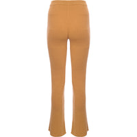 M Lounge Womens Yellow Relaxed Knitted Trousers with Split