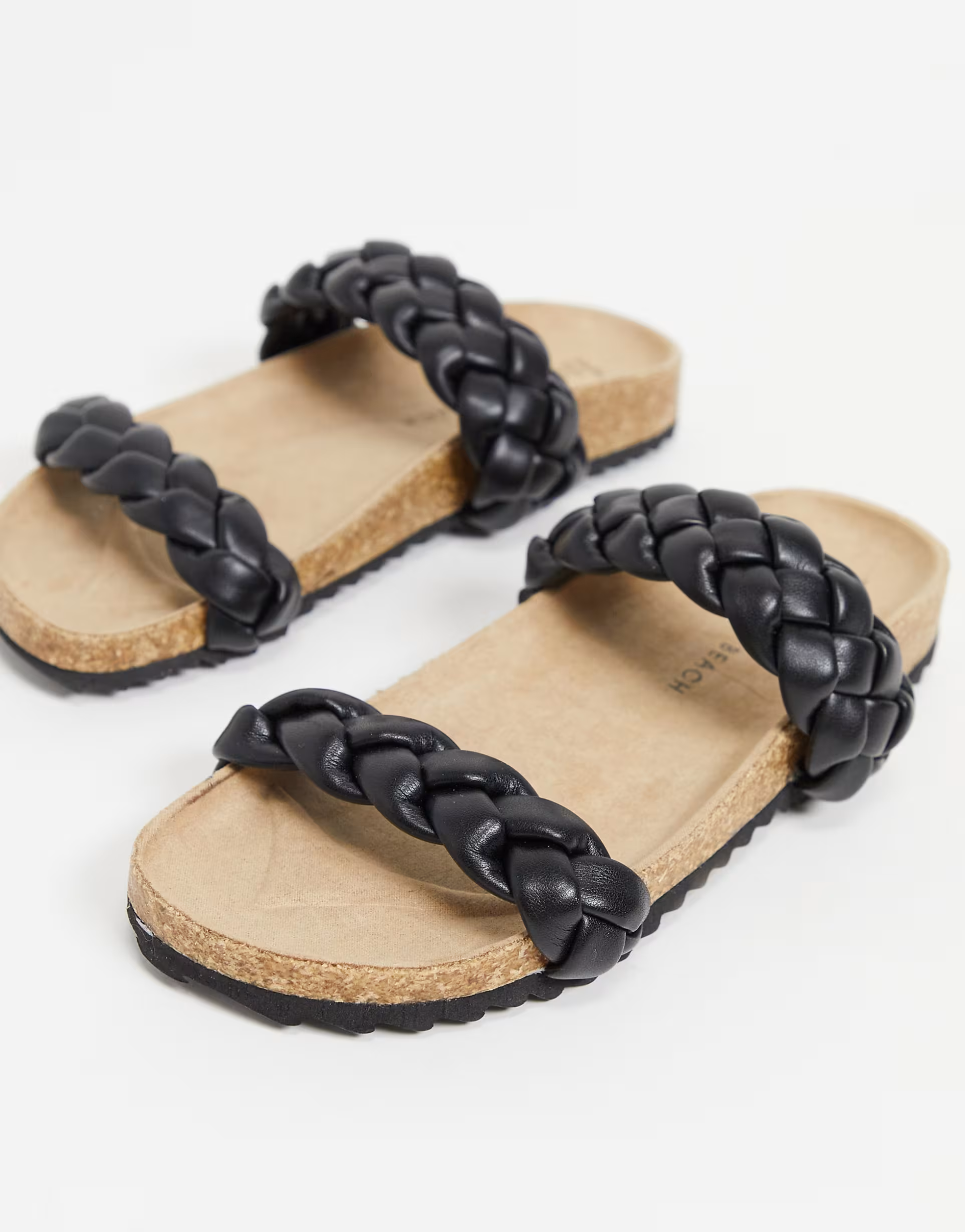 South Beach Women's Plaited Double Strap Slides