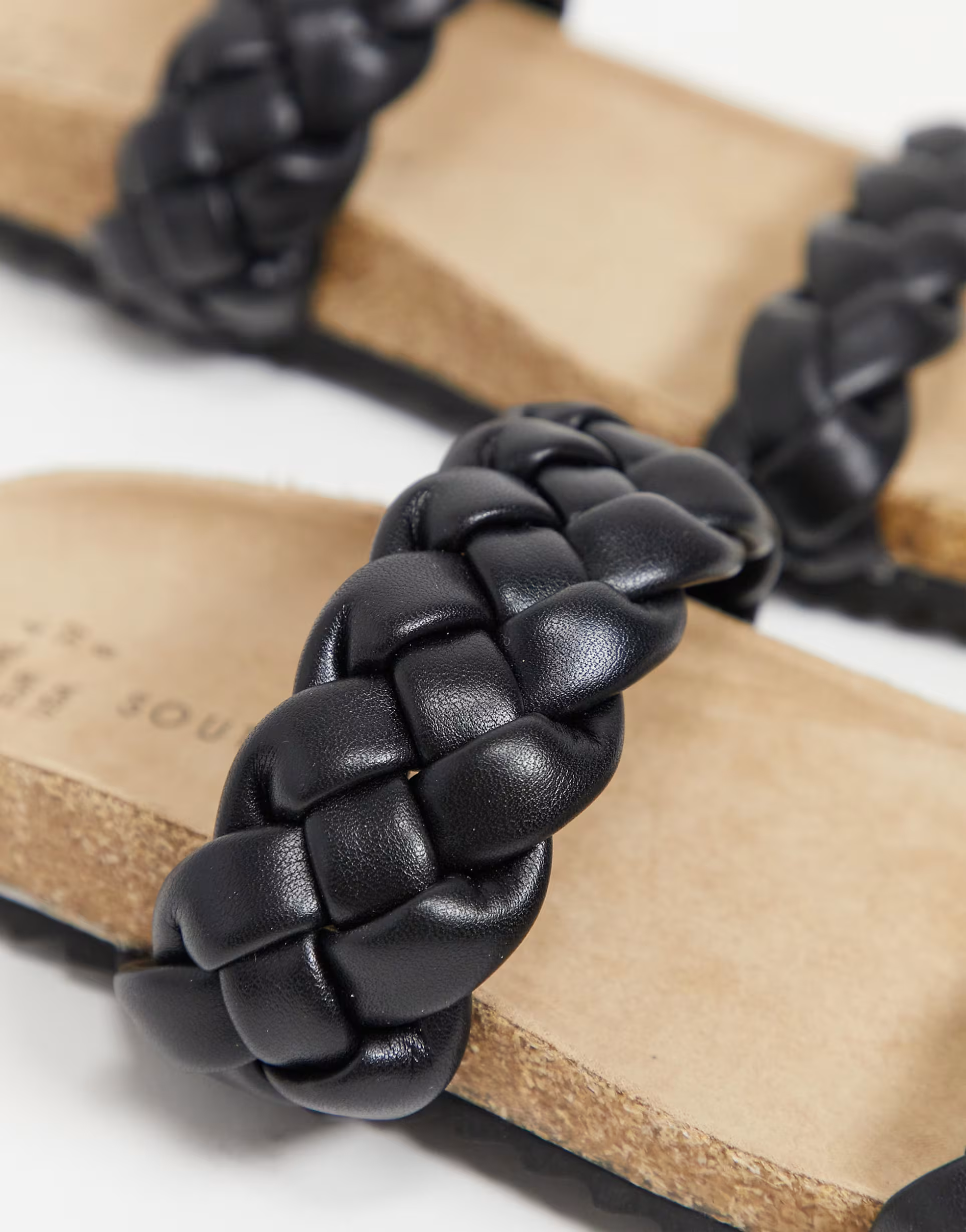 South Beach Women's Plaited Double Strap Slides
