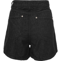 Wednesday's Girl Women's Black Wash Denim High Waist Mom Shorts