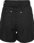 Wednesday's Girl Women's Black Wash Denim High Waist Mom Shorts