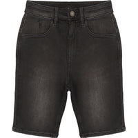 ASYOU cigarette denim short in washed black