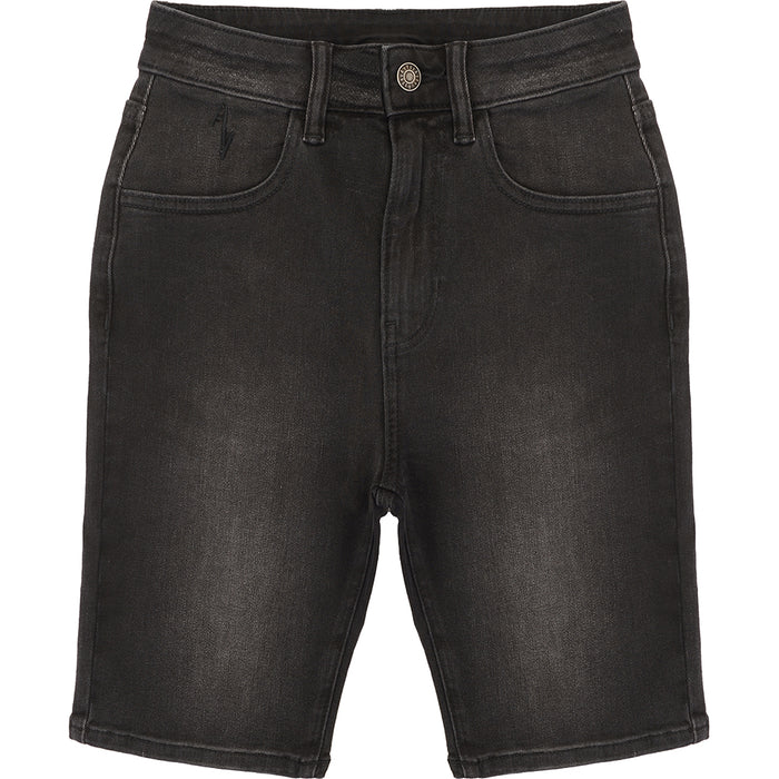 ASYOU cigarette denim short in washed black