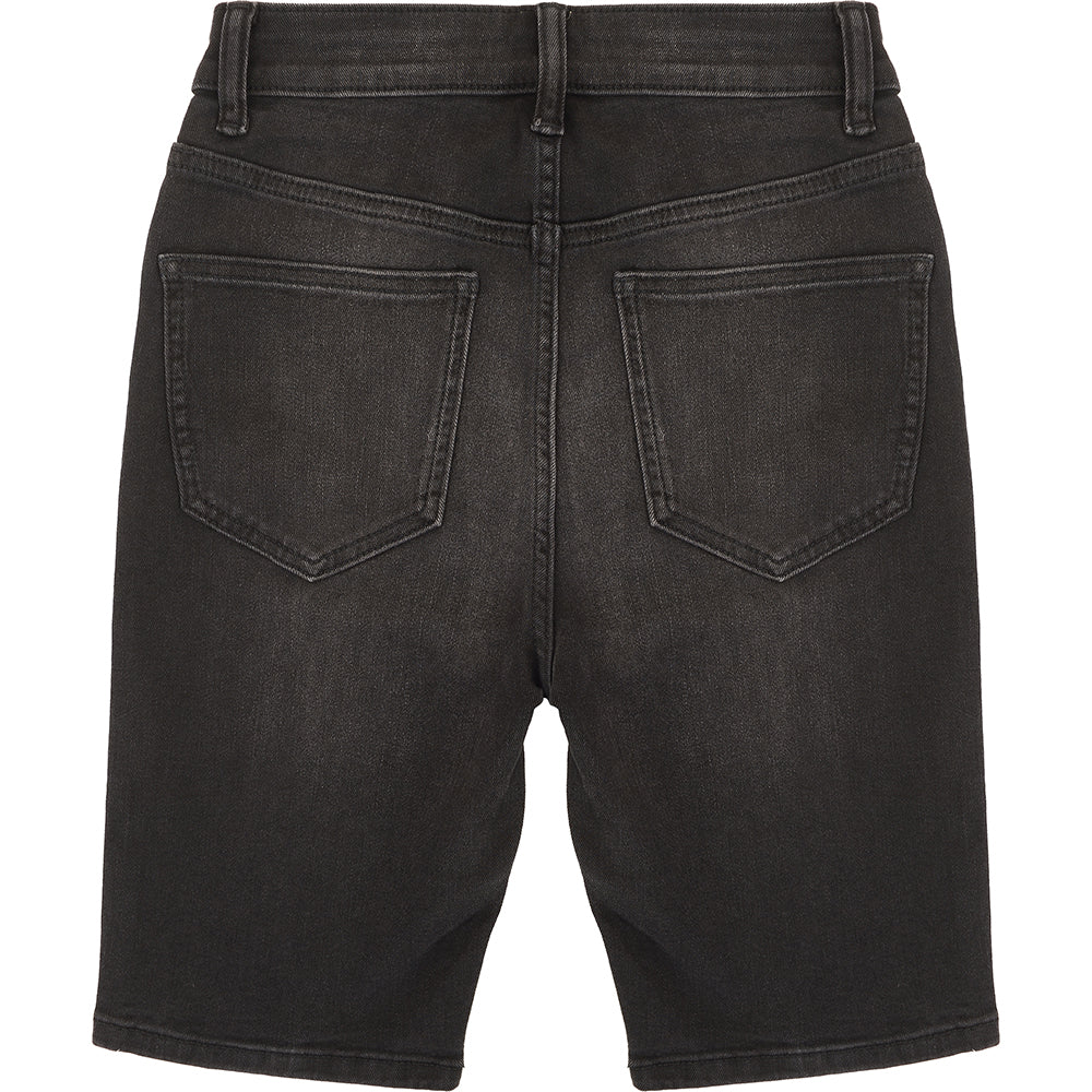 ASYOU cigarette denim short in washed black