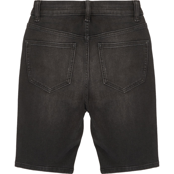 ASYOU cigarette denim short in washed black