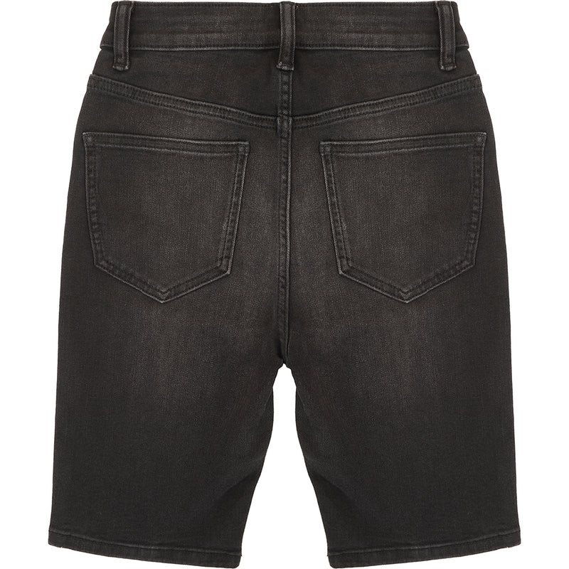 ASYOU cigarette denim short in washed black