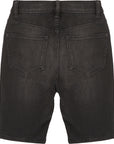 ASYOU cigarette denim short in washed black