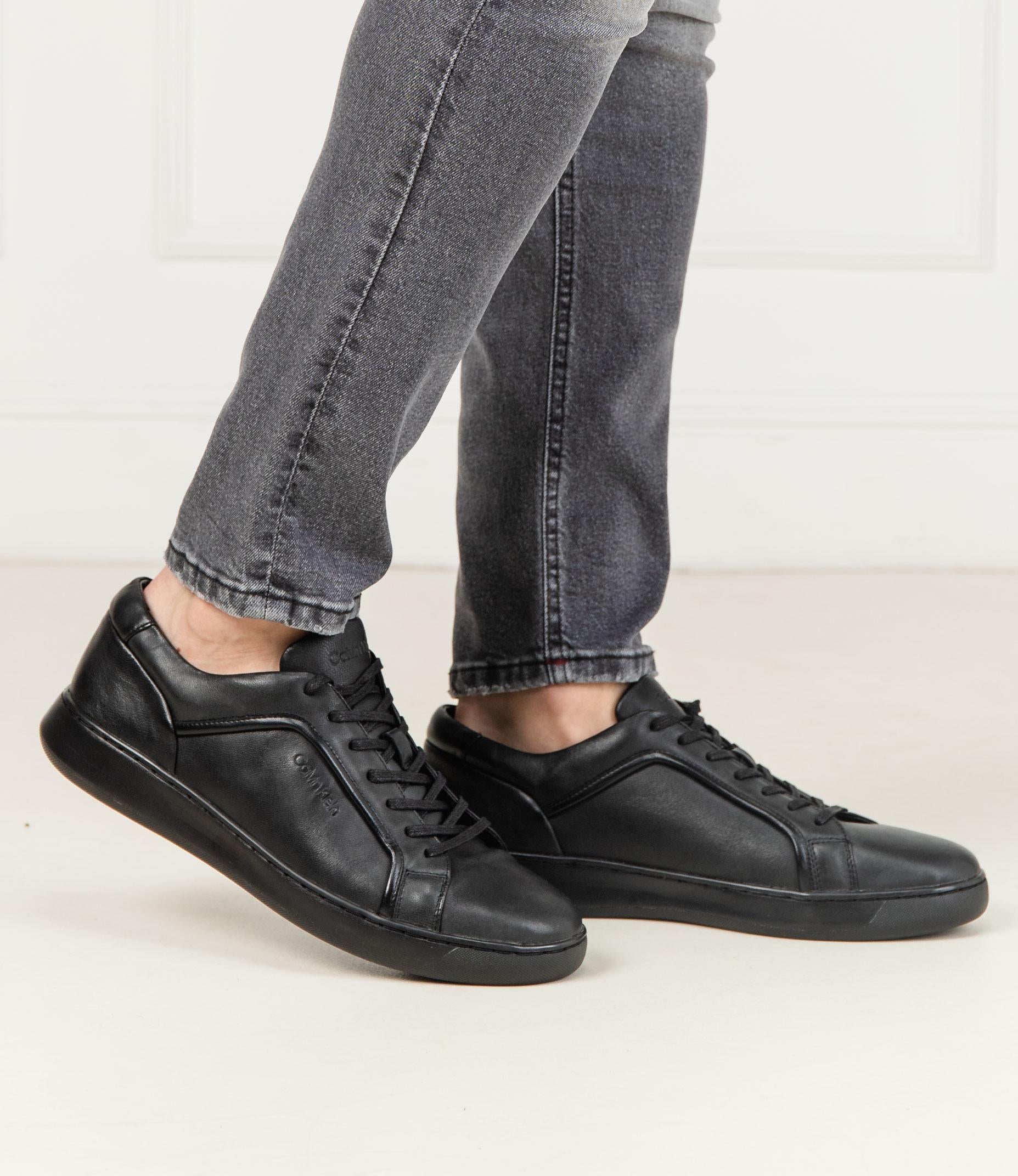 Calvin Klein Mens Forster Lace Up Trainers In Black