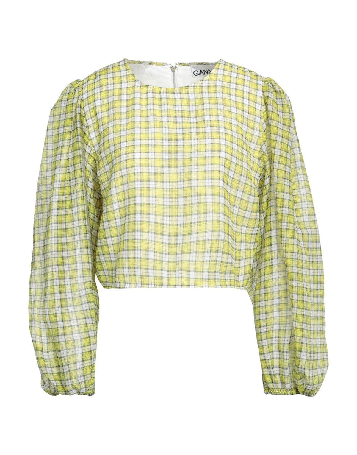 Ganni Women's Crew Neck Zip Top