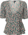 Vero Moda Women's Ditsy Floral Wrap Blouse (Petite)