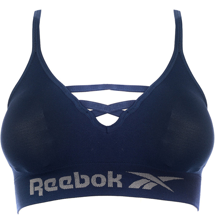 Reebok Womens Navy Seamless Bra