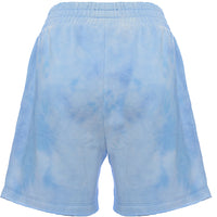 Chelsea Peers Women's Blue Cotton Tie Dye Boyfriend Short With Raw Edge Detail