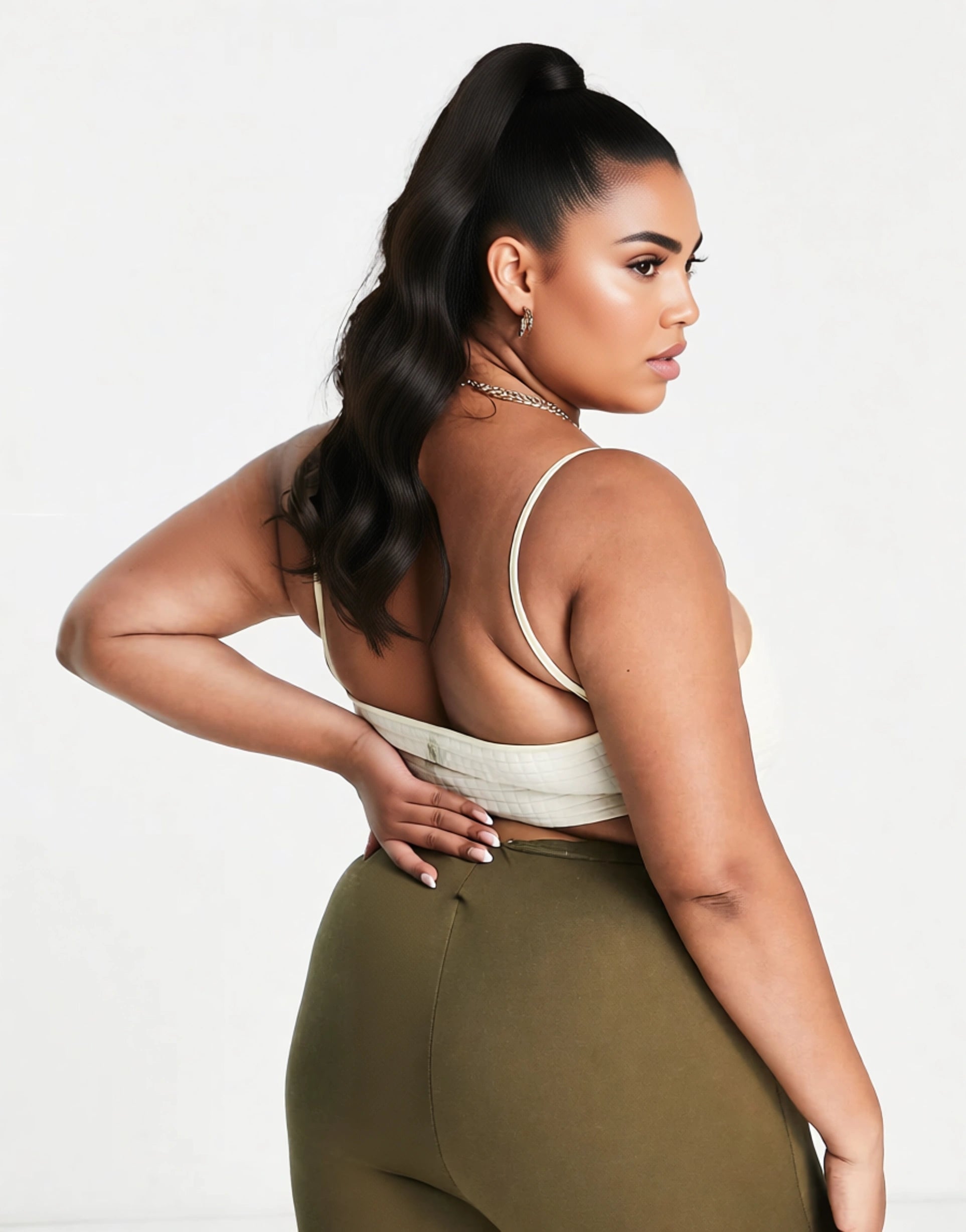Sixth June Plus Womens Micro Bralet in Waffle Co-Ord In Yellow
