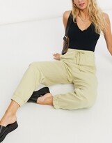 & Other Stories cotton co ord joggers in light green