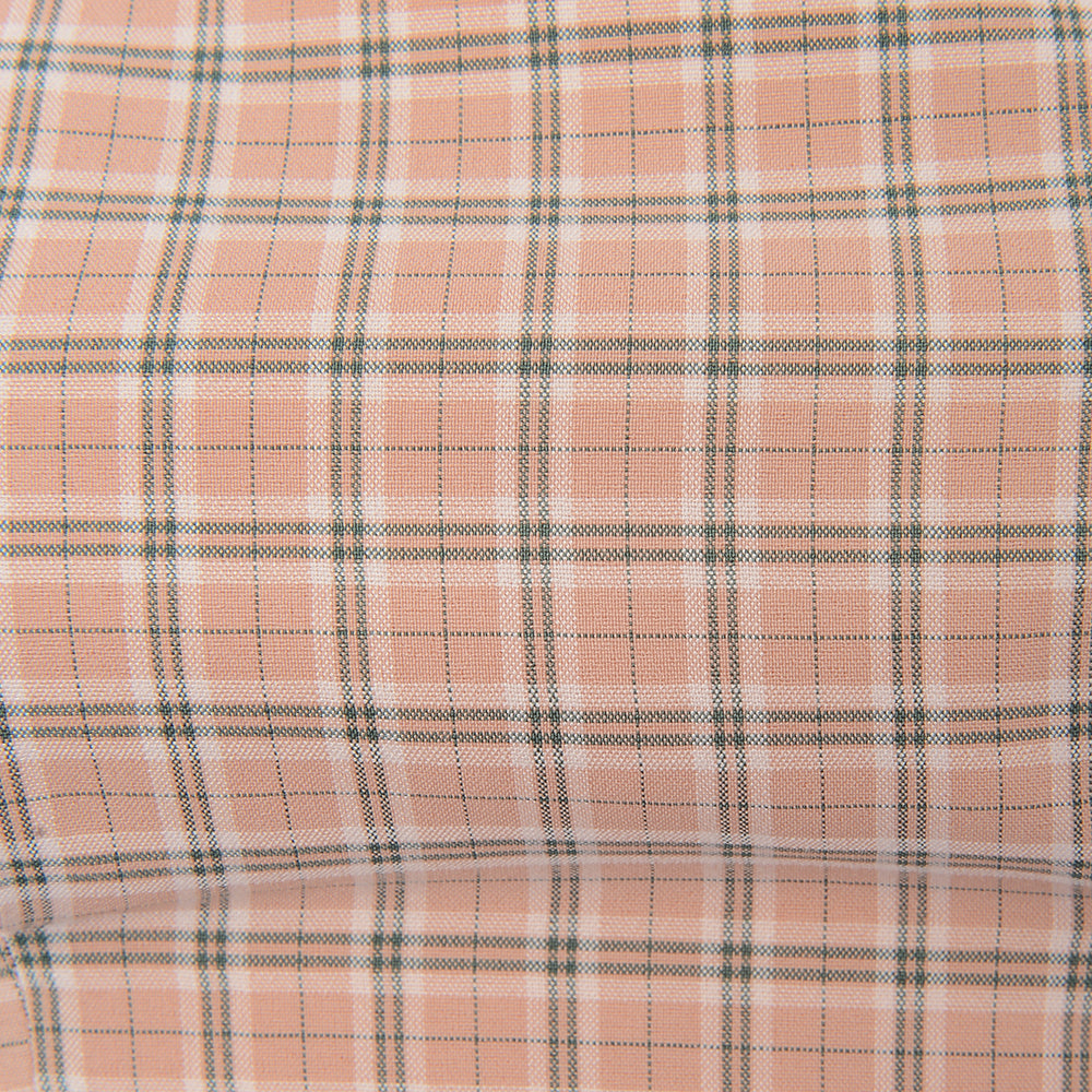 Fashion Union Women's Peach Check Tie Back Cropped Blouse