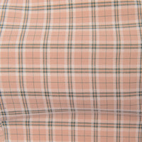 Fashion Union Women's Peach Check Tie Back Cropped Blouse