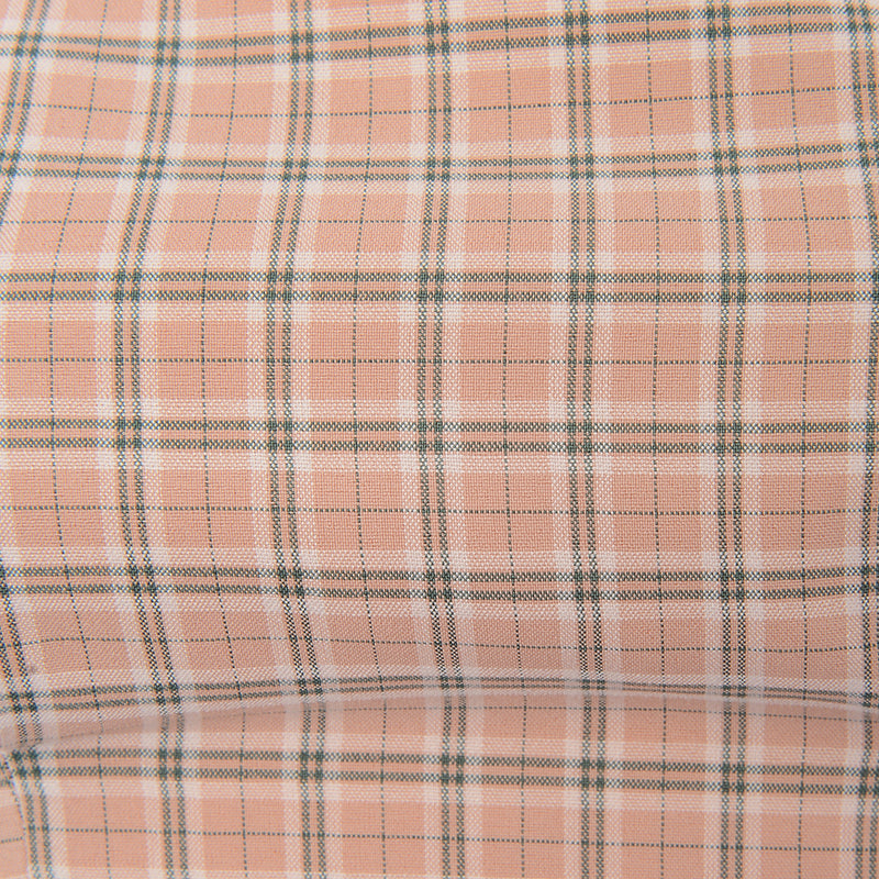 Fashion Union Women's Peach Check Tie Back Cropped Blouse