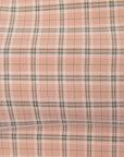 Fashion Union Women's Peach Check Tie Back Cropped Blouse