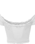 French Connection Womens Shirred Off Shoulder Top