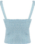 Abercrombie & Fitch Women's Blue Floral Tie Strap Top