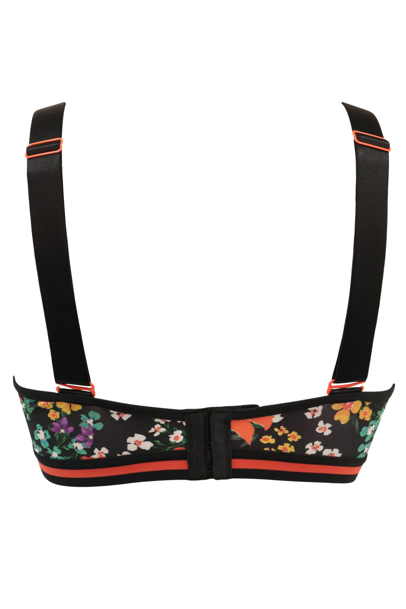 Womens Pour Moi Fuller Bust Empower Underwired Lightly Padded Sports Bra In Ditsy Floral