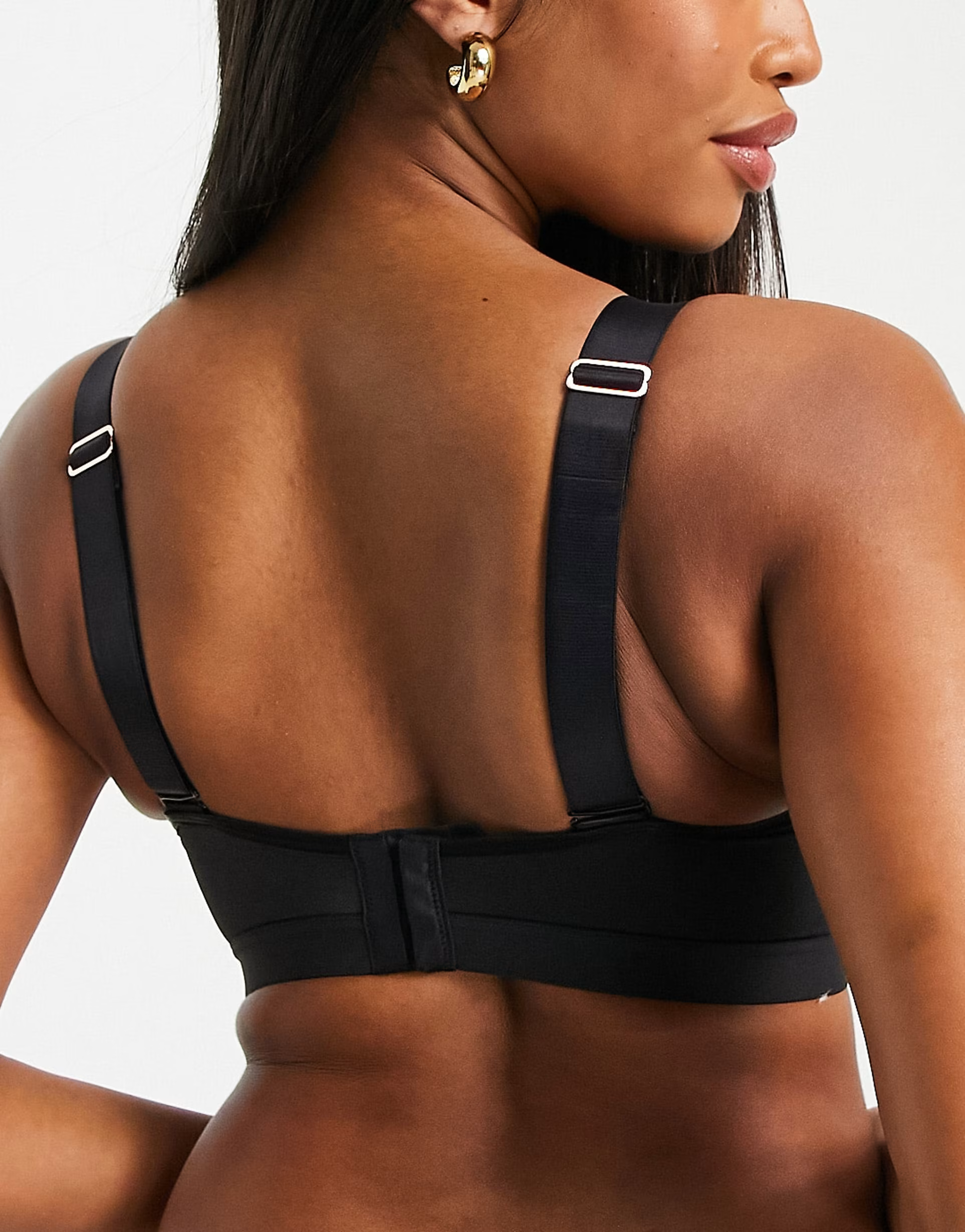 Pour Moi Womens Fuller Bust Aspire Underwired Lightly Padded Sports Bra In Black