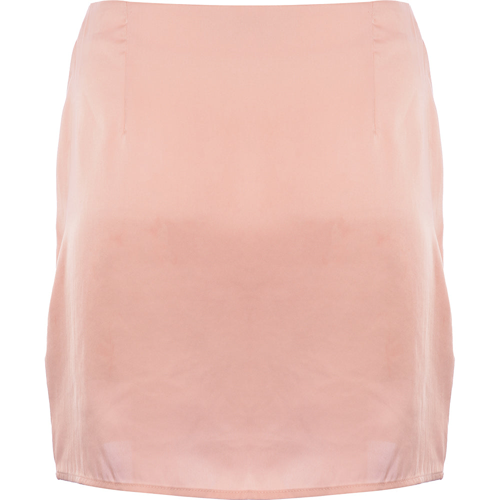 South Beach Knot Front Beach Skirt In Dusty Pink