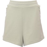 & Other Stories Womens Dusty Green Cotton Frill Edge Jersey Shorts