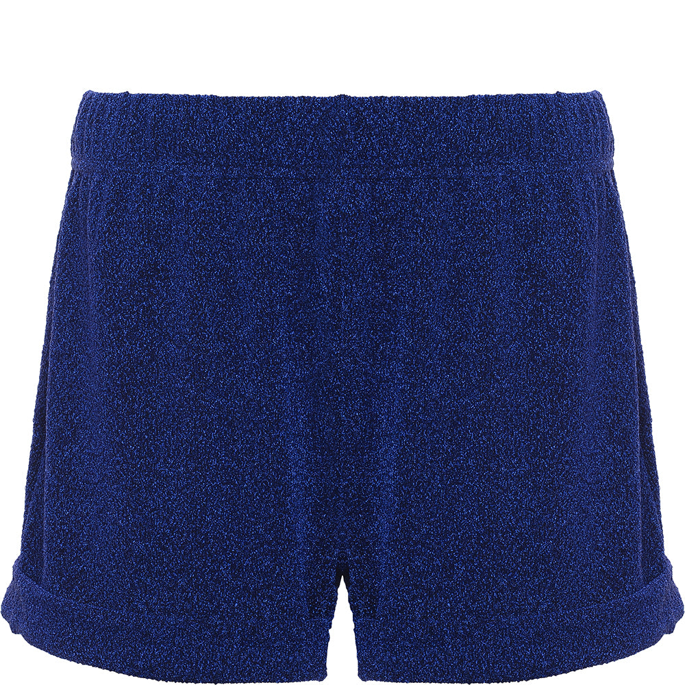 South Beach Womens Blue Metallic Beach Short