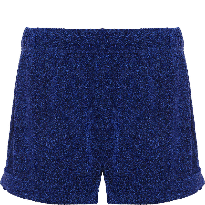 South Beach Womens Blue Metallic Beach Short