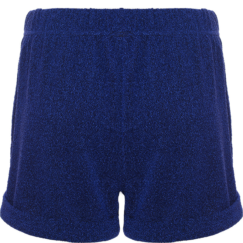 South Beach Womens Blue Metallic Beach Short